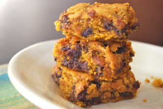 Pumpkin Chocolate Chip Blondies